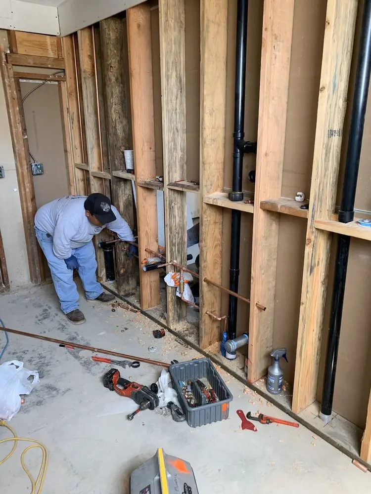 Commercial rough-in plumbing for Water Heater Replacement in East Anaheim